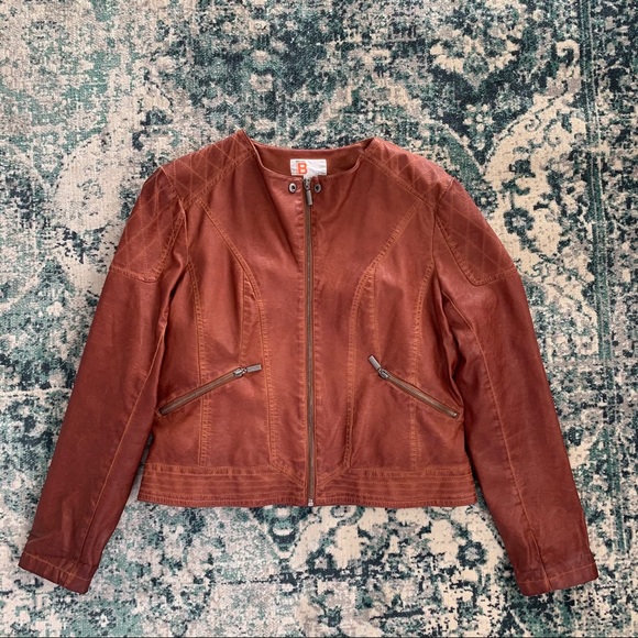 Brown Leather Jacket (real leather) - Picture 3 of 4